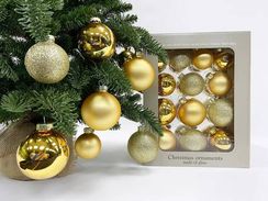 Набор стеклянных шаров Золотые дюны 26 шт., 7 см.,House of seasons (85576)