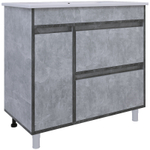 AVK3. Тумба напольная, 2 Ящика + Ниша, 800, коллекция (София, Cersanit Como, Ателье Светлое)