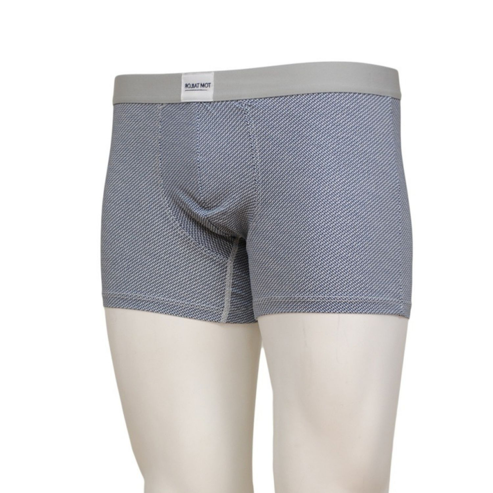 Серые трусы-боксеры с мелким принтом (Размер: XL) (Цвет: серый)