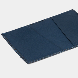 Кожаная обложка для паспорта, питон синего цвета