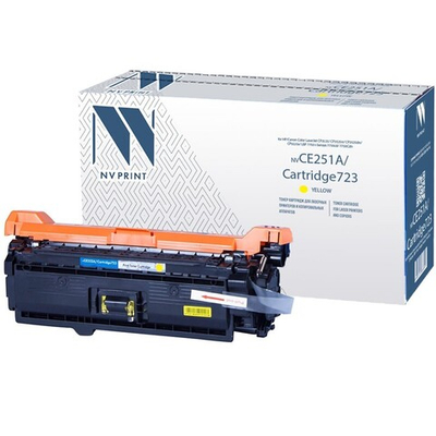 Картридж NVP NV-CE252A/NV-723 Yellow, универсальные для HP/Canon, Color LaserJet CP3525/CP3525n/CP3525dn/CP3525x, i-Sensys 7750cd/7750Cdn (7k)