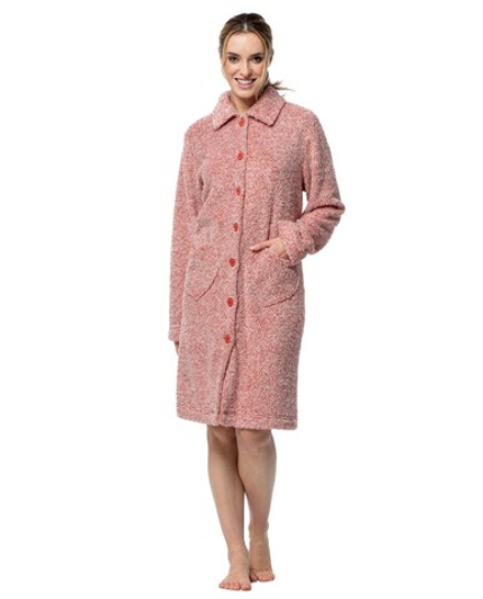 Egatex Халат с пуговицами - Kiss, розовый