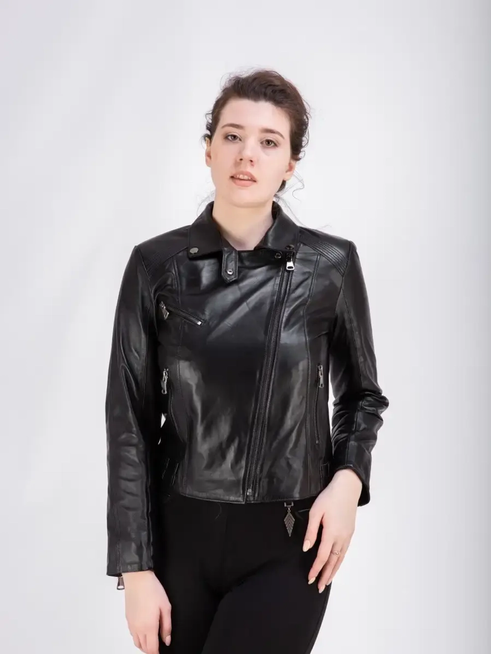 Косуха женская натуральная кожаная