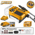 Гравер аккумуляторный INGCO CMGLI20011 20 В 1x2 Ач