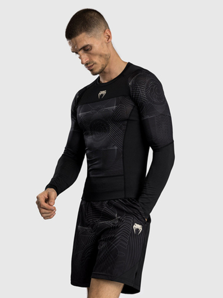 Рашгард Venum G-Fit Air Deep Black/Desert Sand L/S