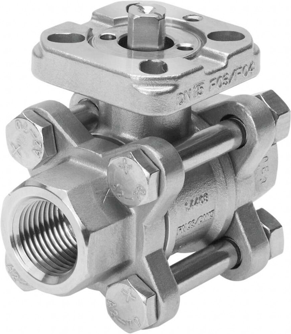 Шаровой кран Festo VZBA-3/8-GG-63-T-22-F0304-V4V4T Ру63 Ду10 (PN63 DN10)