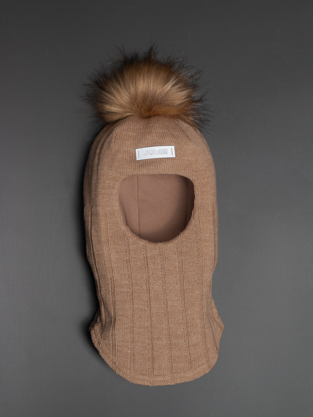 Шлем зимний вязаный (Бежевый) ЧУ