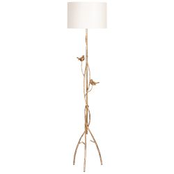 Светильник напольный торшер Терра с абажуром Винтаж-2 Айвори