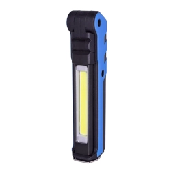 Лампа светодиодная аккумуляторная с магнитом(5W/3WCOB,150/360Lumen,3.7V,2000mAh,t зарядки 4ч,USB провод,защита гнезда зарядки,поворотная 270гр) Forsage F-EL2301