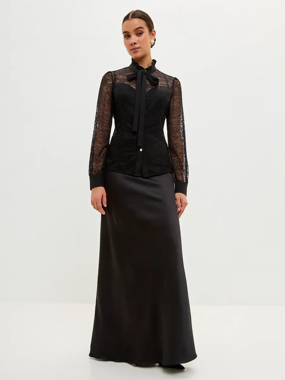 Черная юбка вискозная