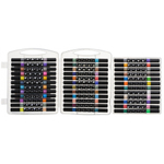 Фломастеры Basir, серия "Блёстки", разноцветные, двусторонние, в прозрачном пластиковом футляре, набор 36 шт