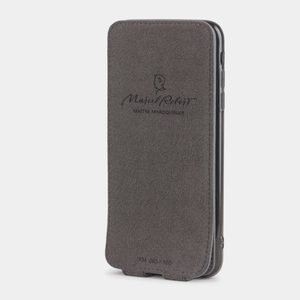 Чехол для iPhone XS Max из натуральной кожи теленка, стального цвета