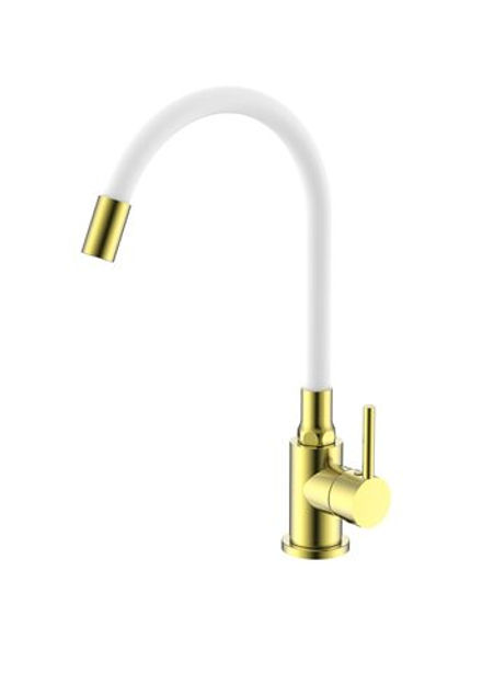Смеситель для кухни SPLENKA ЗОЛОТОЙ САТИН / БЕЛЫЙ S201.4408.03