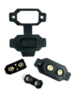 Силовой разъем-вилка Amass XT 90E-F "мама" полный набор для установки на плату или корпус 30A/60А 500В