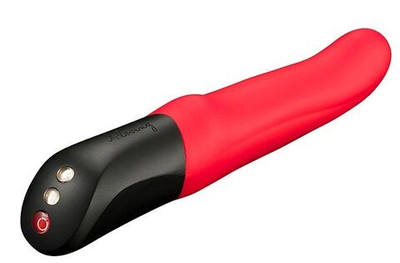 Красный вибромассажер SIRIUS с 10 режимами вибрации - 23,7 см. (Цвет: красный)