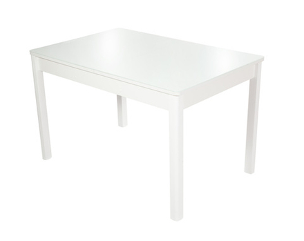 Стол Аврора Гамбург 2, Белый/Стекло белое