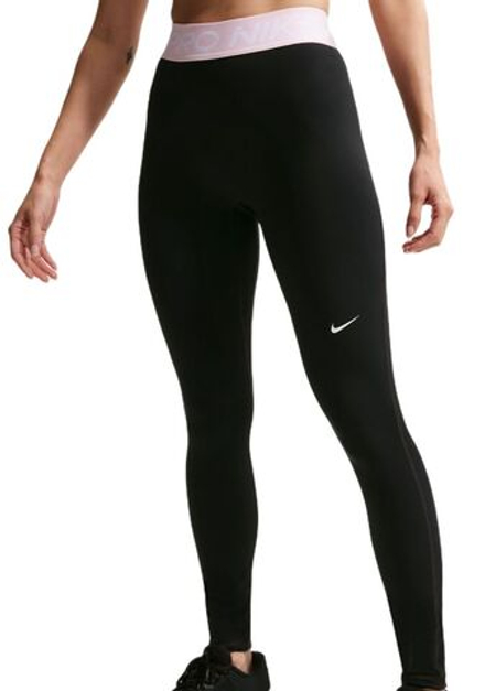 Леггинсы Nike Pro 365 Tight - black/pink foam/white