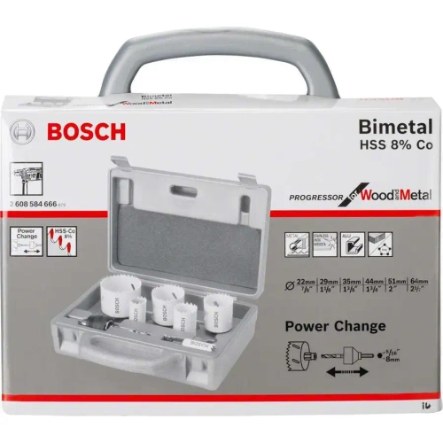 Набор из 9 коронок Progressor для электриков BOSCH 2608584667