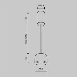 Светильник подвесной светодиодный Maytoni   P113-L12-3K-W