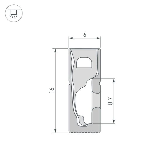 Профиль Arlight WPH-Flex-0616-Side-S9-5M Full Black 045842