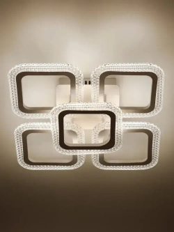 Люстра потолочная светодиодная с пультом ДУ Rivoli Nikki 6112-105 белая 80 Вт LED 2800К - 6200К, светильник на кухню, в детскую, в спальню