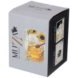 БАНКА ДЛЯ МЕДА С ПАЛОЧКОЙ 280 МЛ. ДИА=11,5 СМ. В=14 СМ. КОЛЛЕКЦИЯ "MUZA" (КОР=8ШТ.)