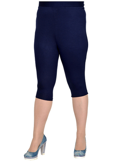 Короткие лосины из вискозы, тёмно-синие