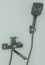 Смеситель для ванны V193541-G однорычажный, длинный излив, графит