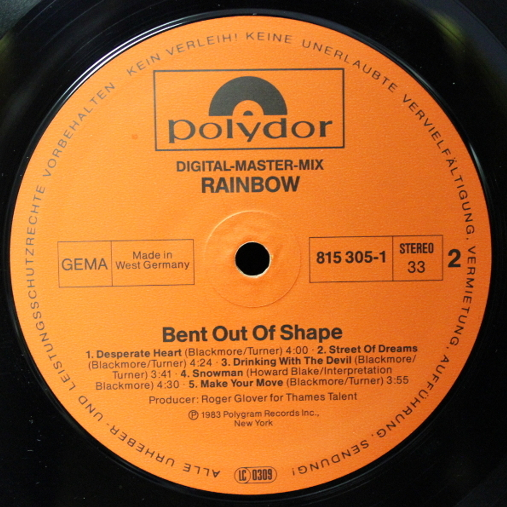 Rainbow / Bent Out Of Shape (LP)