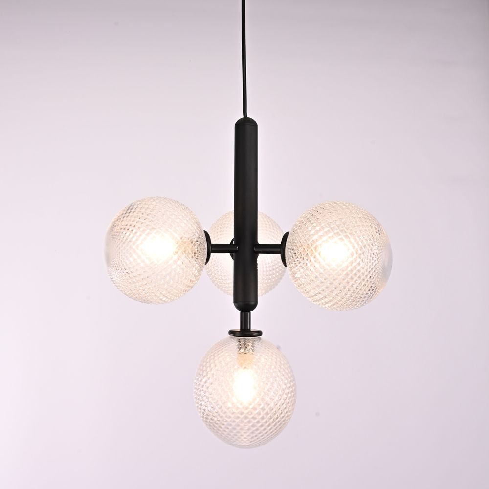 Подвесной светильник RAFFIN 4 Transparent Black