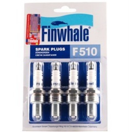 Свечи зажигания комплект Finwhale F-510  Лада Калина, Гранта 8 клапанов инжектор ВАЗ 2108-2115