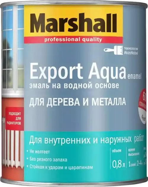 Эмаль Marshall Export Aqua Enamel на водной основе для дерева и метала