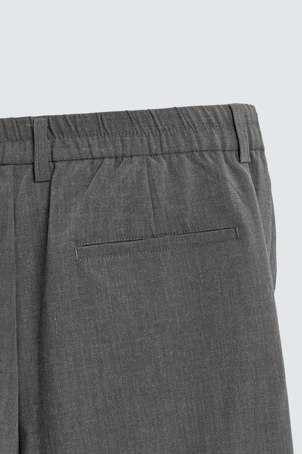 ZARA БРЮКИ WIDE FIT СО СКЛАДКАМИ, СЕРЫЙ