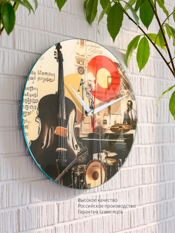 Часы настенные бесшумные из закаленного стекла