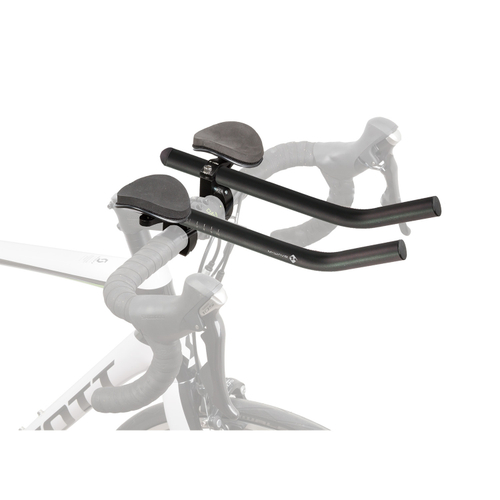 Руль/лежак TRI BAR AERO H алюминийэргон. 31,8мм с адапт. 25,4, 448г. регул. по ширине, длина 31,5см, черный M-WAVE