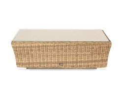 "Капучино" журнальный столик из искусственного ротанга, цвет соломенный