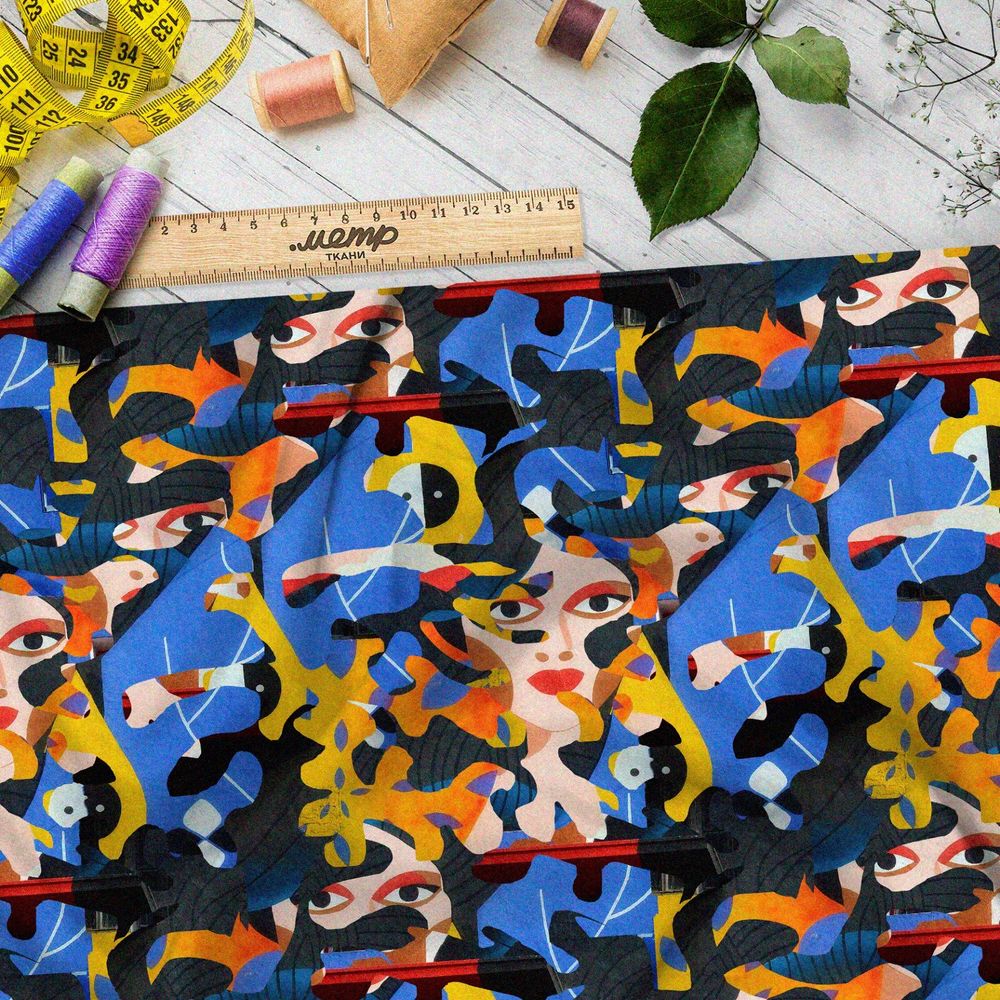 Ткань блэкаут «кордебалет» пабло пикассо