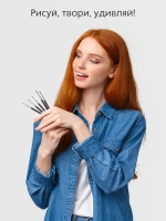 Инструменты для лепки и моделирования набор из 5 стеков дотс для глины, пластилина и мастики черные