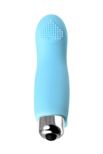 Голубая вибронасадка на палец JOS DANKO для точки G - 9,5 см. (Цвет: голубой)