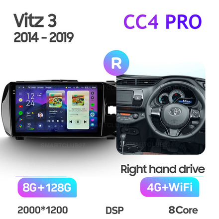 Teyes CC4 Pro 9" для Toyota Vitz 2014-2019 (прав)