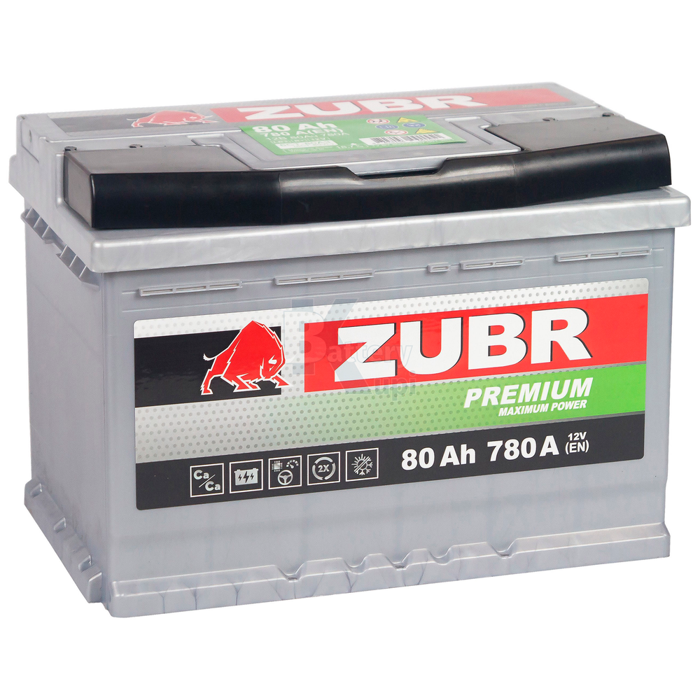 Аккумулятор ZUBR Premium (80Ah, 780A, L+) ZP801