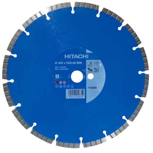 Алмазный сегментированный диск по твердой плитке HITACHI 125 мм 773060