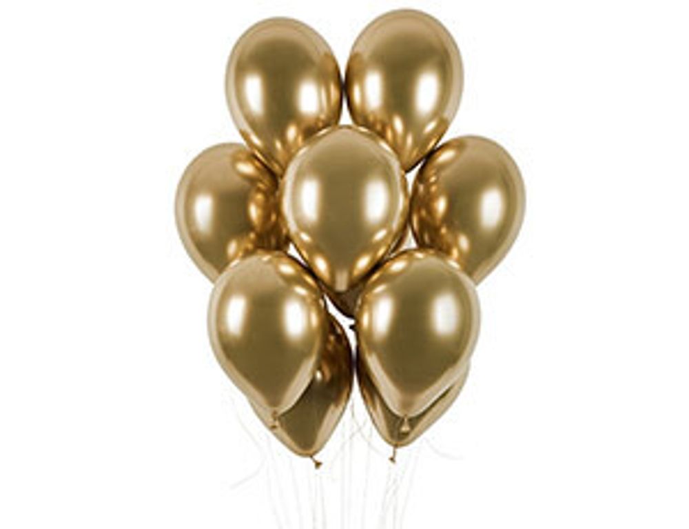 Шар (14"/36 см) Хром Shiny Gold (88) 50 шт.