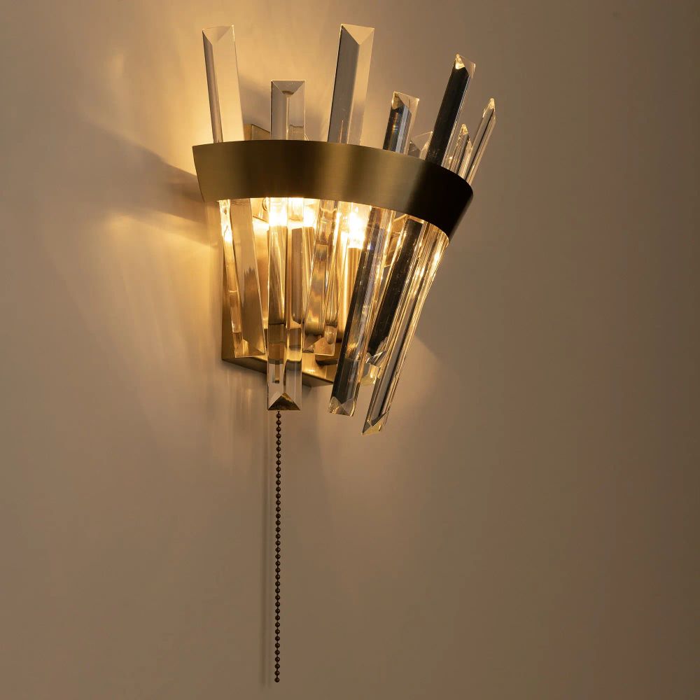 Citilux Вестерос CL307313 Бра хрустальное с выключателем Бронза