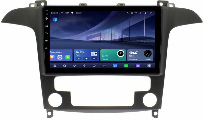 Магнитола для Ford Galaxy / S-Max 2006-2015 (климат) - Kuberg QLed, Android 14, TS105, Быстрейшая, CarPlay, SIM-слот