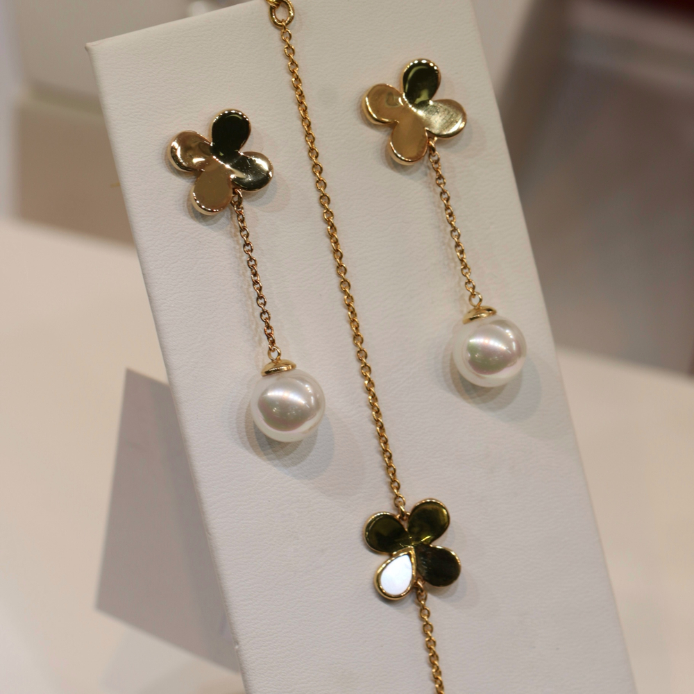 Подарочный комплект Majorica: серьги и браслет Ayanti