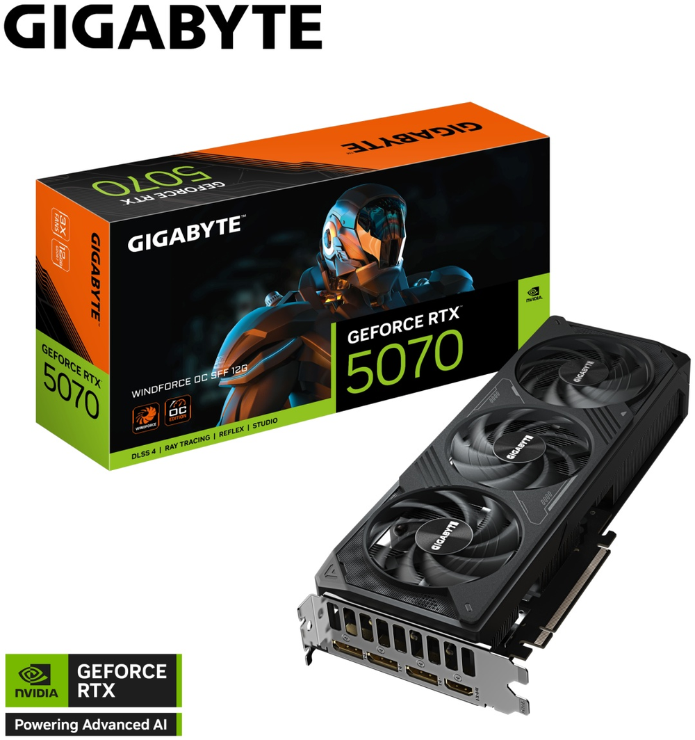 Видеокарта GIGABYTE GV-N5070WF3OC-12GD WINDFORCE OC SFF 12 Гб