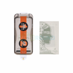 Защитное стекло Remax ES-01 для iPhone 17 Pro Max, с аппликатором для установки (С черной рамкой)