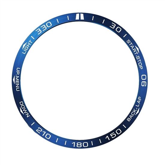 Накладка для Garmin Fenix 8 (51mm) для защиты безеля нержавеющая сталь (Синий)