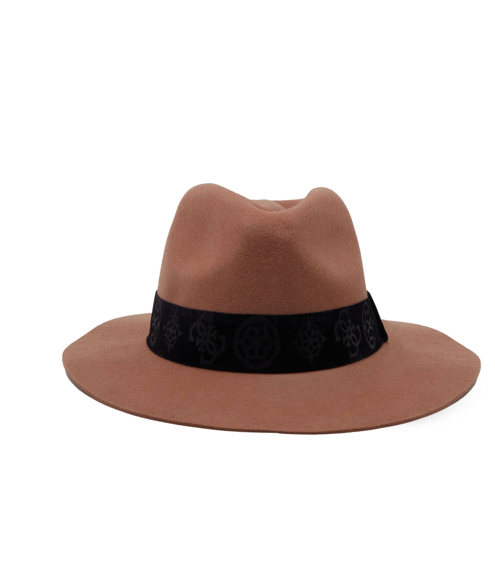 Хлопковая шляпа Guess - коричневый(AW9936 WOL01)